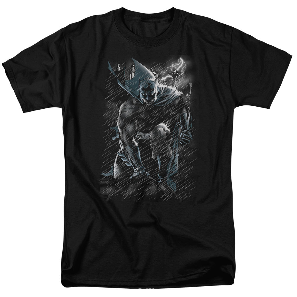 Batman In The Rain Licensed Adult Unisex T-Shirt Regular Fit Tee SM-3X