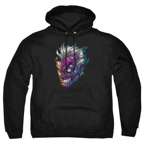 AN OFFCIALLY LICENSED BATMAN JUST FACE ADULT UNISEX PULLOVER HOODIE BLACK