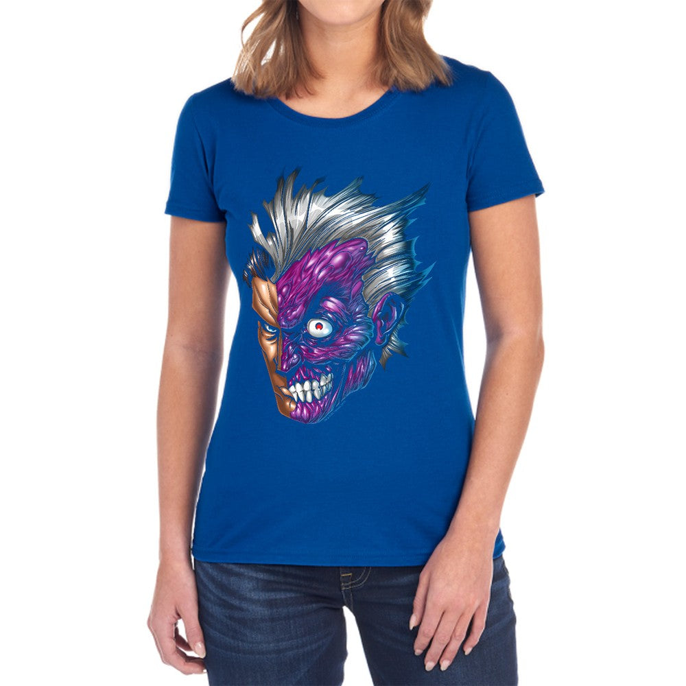 Batman Just Face Licensed Women's T-Shirt Regular Fit SM-2X