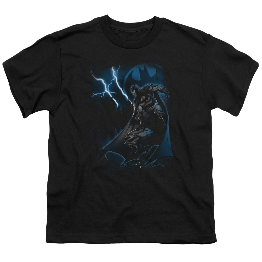 Batman Lightning Strikes Licensed Kid's T-Shirt (Ages 4-7) XS-XL