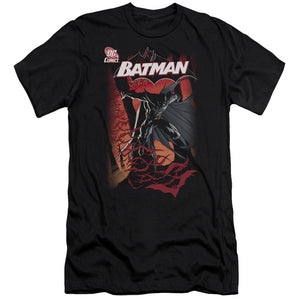 AN OFFCIALLY LICENSED BATMAN #655 COVER MEN'S PREMIUM SLIM FIT T-SHIRT BLACK