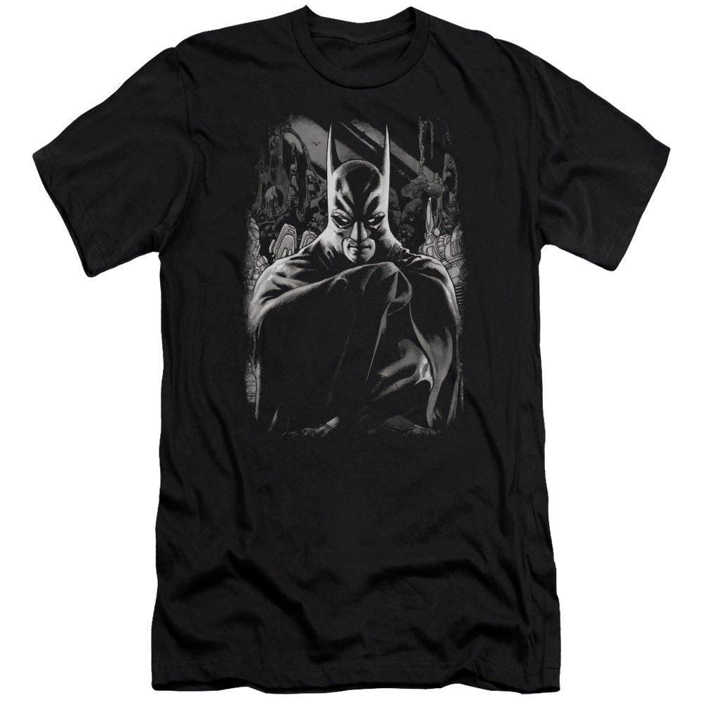 AN OFFCIALLY LICENSED BATMAN DETECTIVE 821 COVER MEN'S PREMIUM SLIM FIT T-SHIRT BLACK