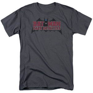 AN OFFCIALLY LICENSED BATMAN DARK DETECTIVE MEN'S REGULAR FIT T-SHIRT CHARCOAL