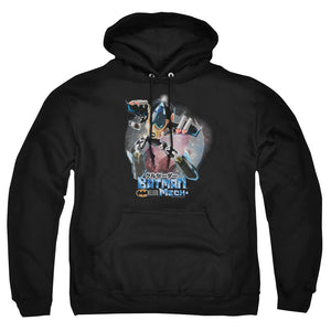 AN OFFCIALLY LICENSED BATMAN BATMAN MECH ADULT UNISEX PULLOVER HOODIE BLACK