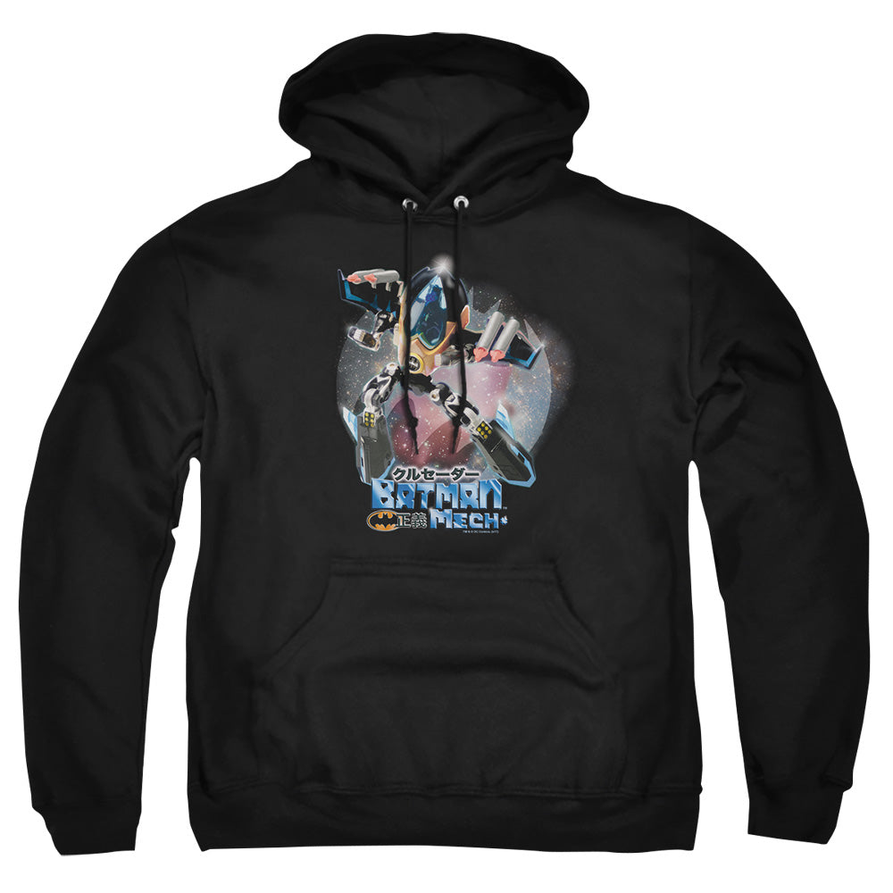AN OFFCIALLY LICENSED BATMAN BATMAN MECH ADULT UNISEX PULLOVER HOODIE BLACK