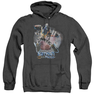 AN OFFCIALLY LICENSED BATMAN BATMAN MECH ADULT UNISEX HEATHER PULLOVER HOODIE BLACK