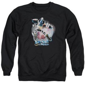 AN OFFCIALLY LICENSED BATMAN BATMAN MECH ADULT UNISEX CREWNECK SWEATSHIRT BLACK
