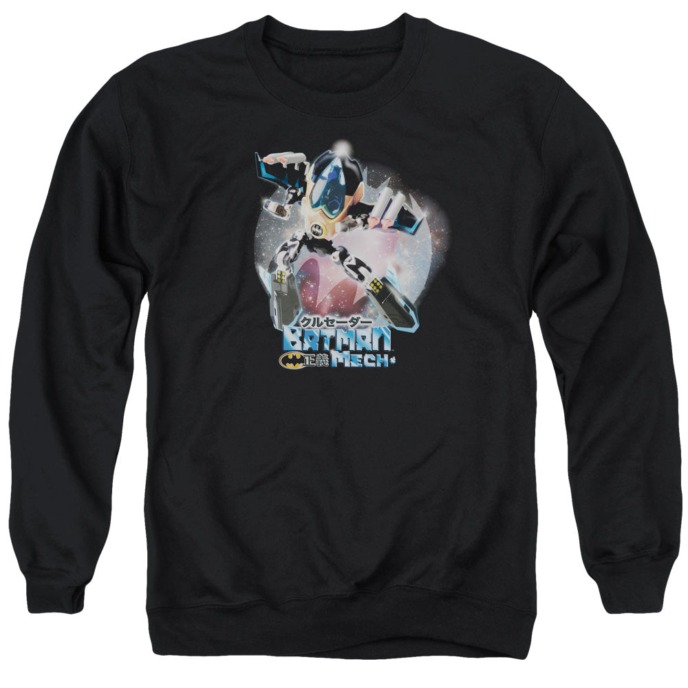 AN OFFCIALLY LICENSED BATMAN BATMAN MECH ADULT UNISEX CREWNECK SWEATSHIRT BLACK