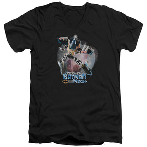 AN OFFCIALLY LICENSED BATMAN BATMAN MECH MEN'S V-NECK T-SHIRT BLACK