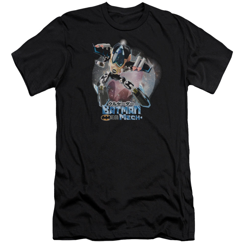 AN OFFCIALLY LICENSED BATMAN BATMAN MECH MEN'S PREMIUM SLIM FIT T-SHIRT BLACK