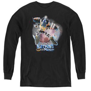 AN OFFCIALLY LICENSED BATMAN BATMAN MECH YOUTH LONG SLEEVE T-SHIRT BLACK