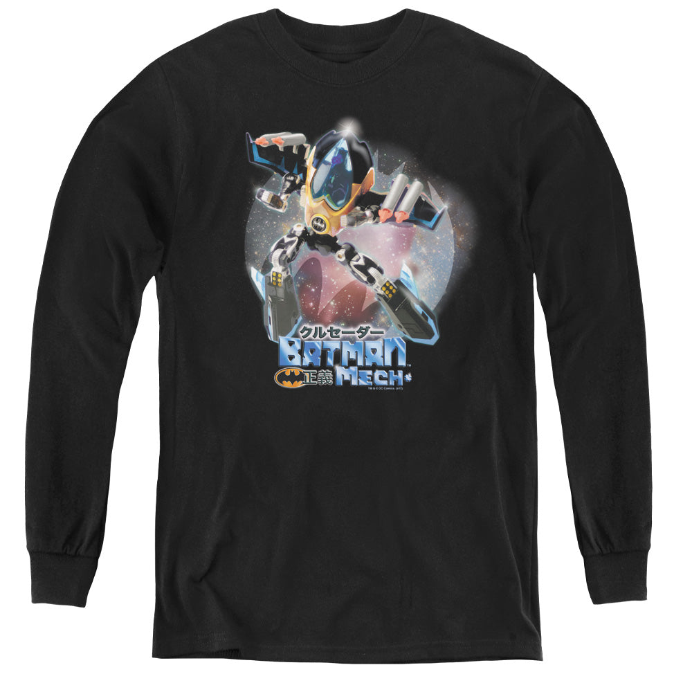 AN OFFCIALLY LICENSED BATMAN BATMAN MECH YOUTH LONG SLEEVE T-SHIRT BLACK