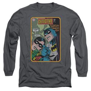 AN OFFCIALLY LICENSED BATMAN DETECTIVE #380 MEN'S LONG SLEEVE T-SHIRT CHARCOAL