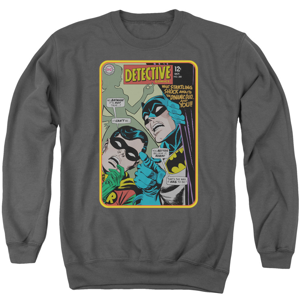 AN OFFCIALLY LICENSED BATMAN DETECTIVE #380 ADULT UNISEX CREWNECK SWEATSHIRT CHARCOAL