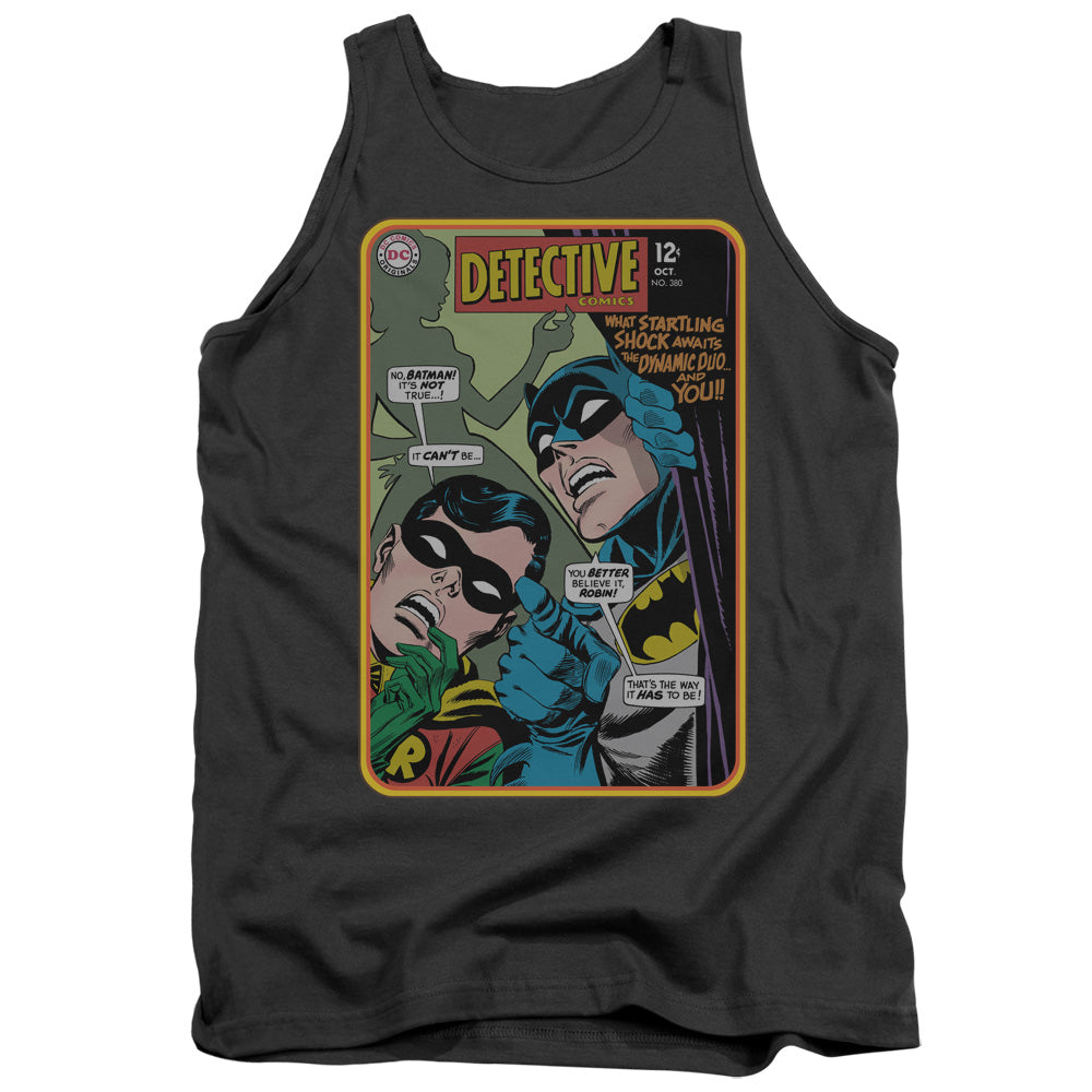 AN OFFCIALLY LICENSED BATMAN DETECTIVE #380 ADULT UNISEX TANK TOP CHARCOAL