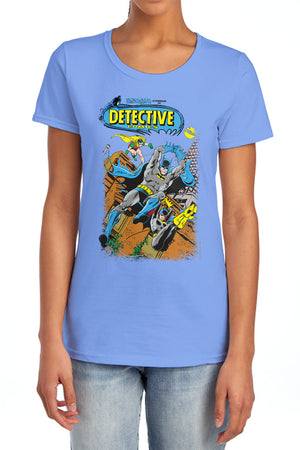 AN OFFCIALLY LICENSED BATMAN DETECTIVE #487 WOMEN'S REGULAR FIT T-SHIRT CHARCOAL