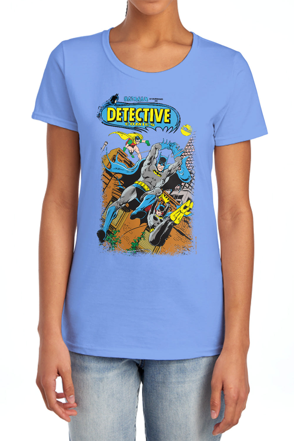 AN OFFCIALLY LICENSED BATMAN DETECTIVE #487 WOMEN'S REGULAR FIT T-SHIRT CHARCOAL