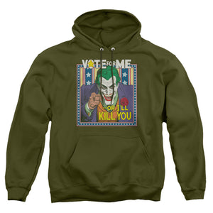 AN OFFCIALLY LICENSED BATMAN DARK DETECTIVE #1 ADULT UNISEX PULLOVER HOODIE MILITARY GREEN