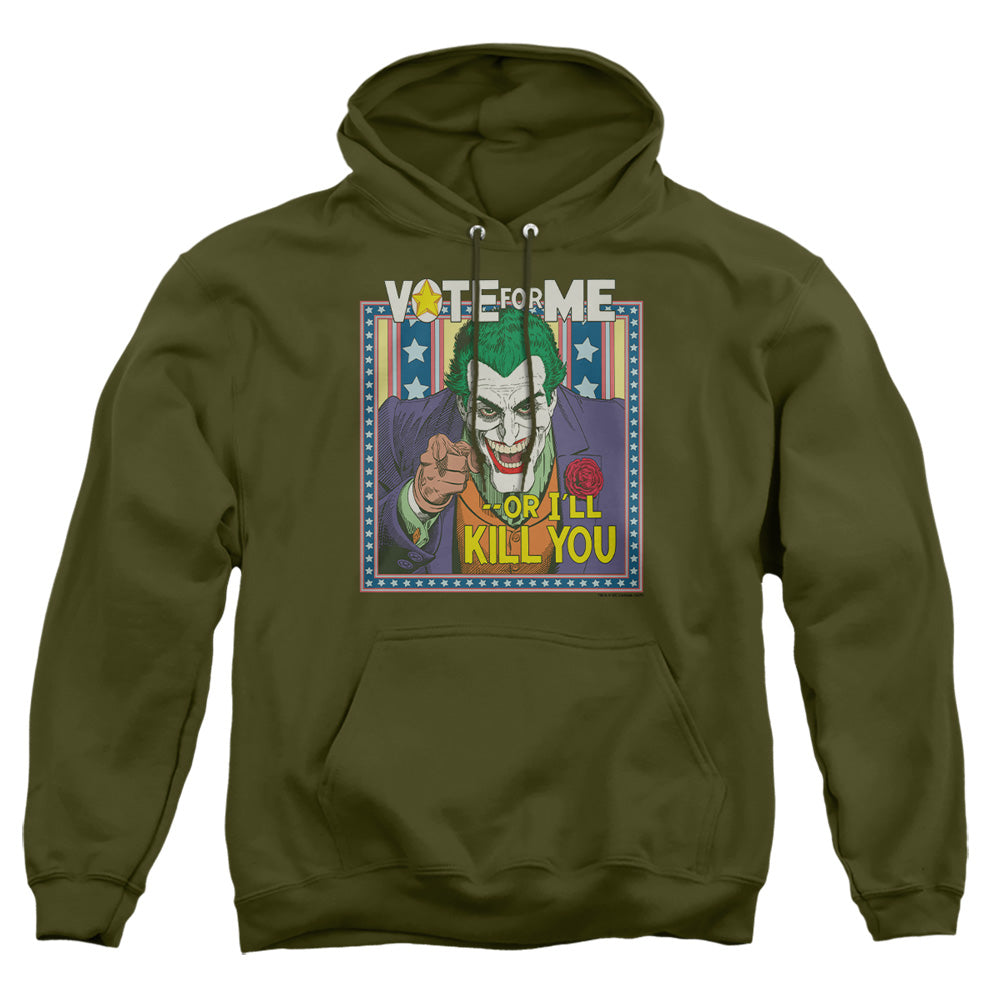 AN OFFCIALLY LICENSED BATMAN DARK DETECTIVE #1 ADULT UNISEX PULLOVER HOODIE MILITARY GREEN