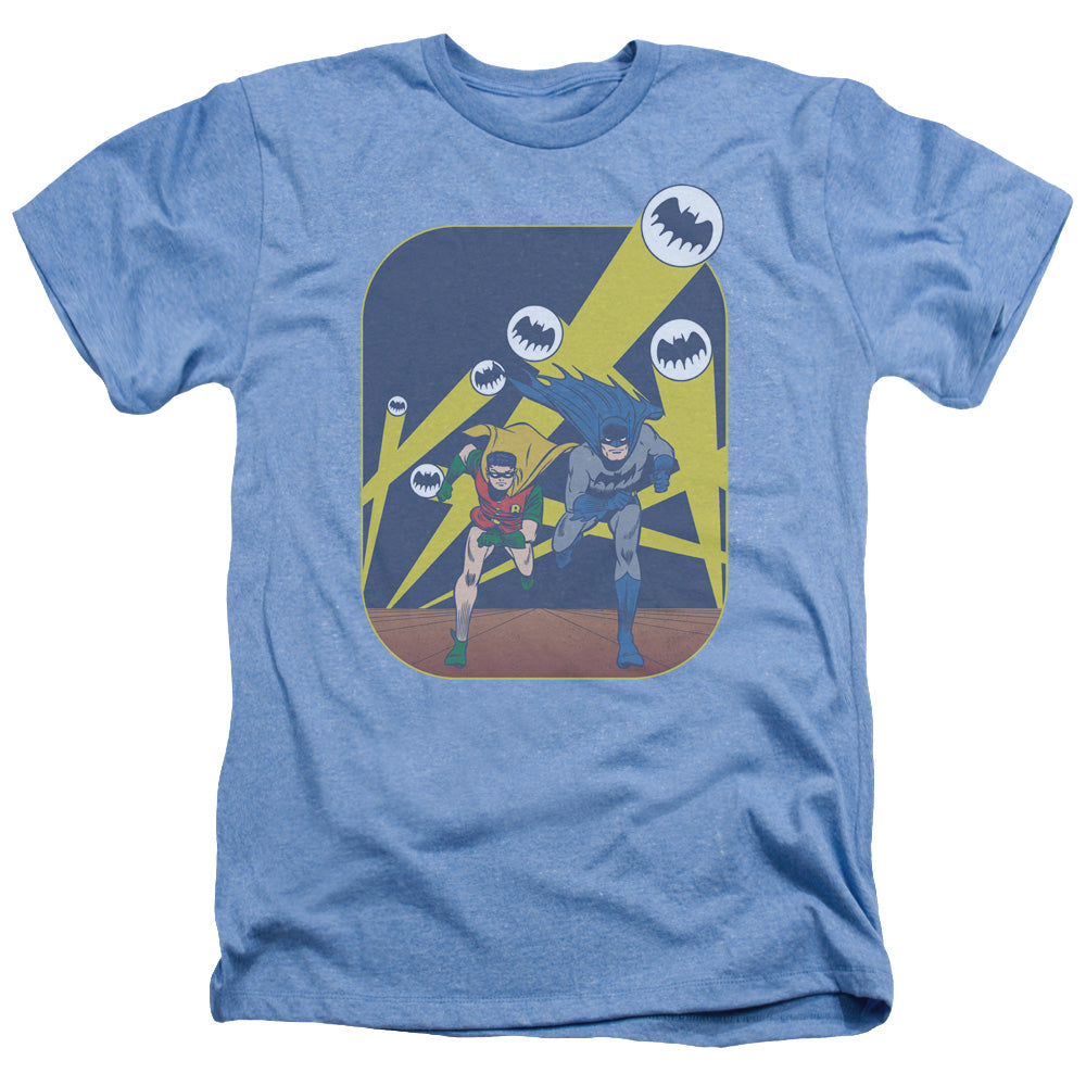 AN OFFCIALLY LICENSED BATMAN DETECTIVE #164 COVER MEN'S HEATHER T-SHIRT LIGHT BLUE