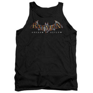 AN OFFCIALLY LICENSED BATMAN AA ARKHAM ASYLUM LOGO ADULT UNISEX TANK TOP BLACK