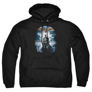 AN OFFCIALLY LICENSED BATMAN AA GAME COVER ADULT UNISEX PULLOVER HOODIE BLACK