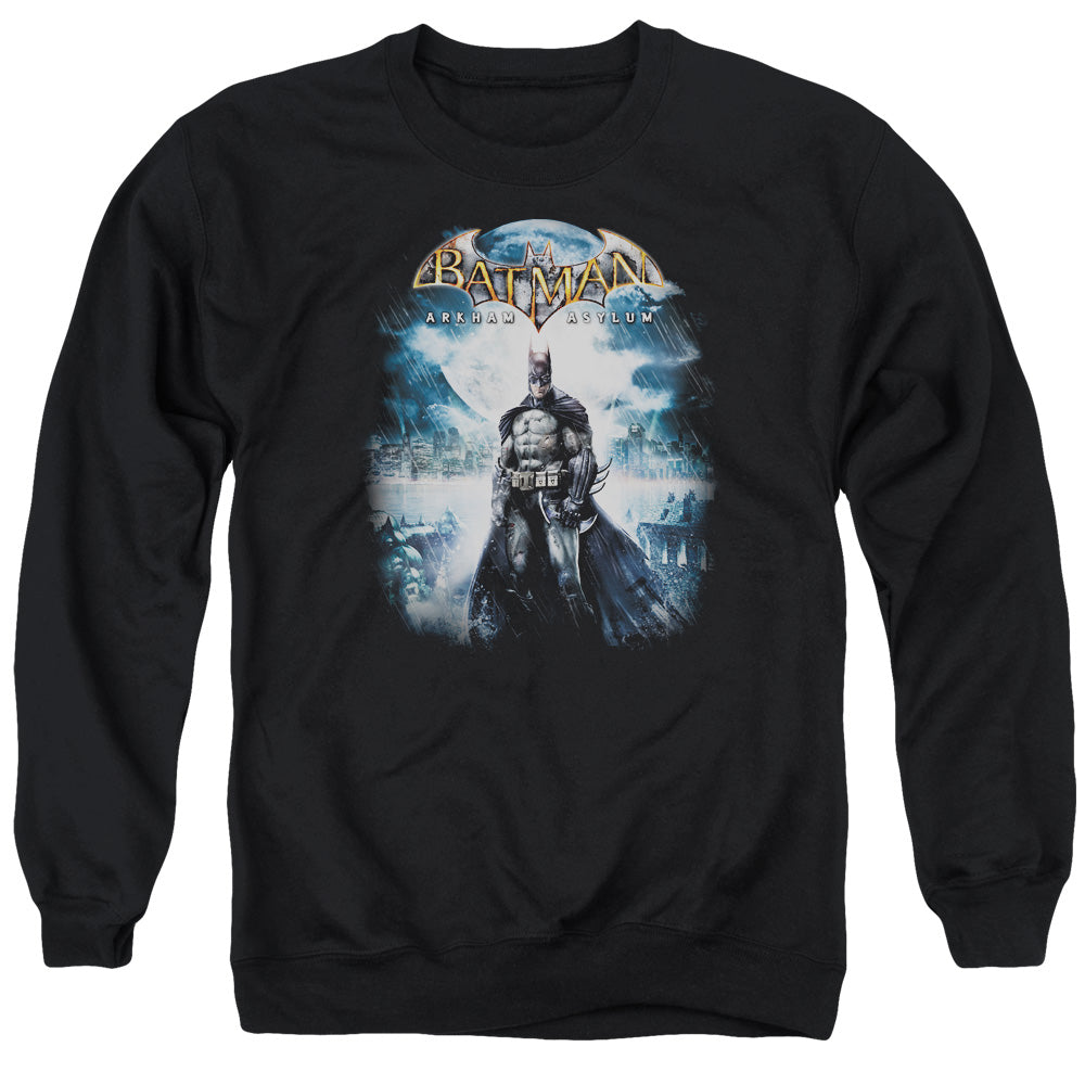 AN OFFCIALLY LICENSED BATMAN AA GAME COVER ADULT UNISEX CREWNECK SWEATSHIRT BLACK