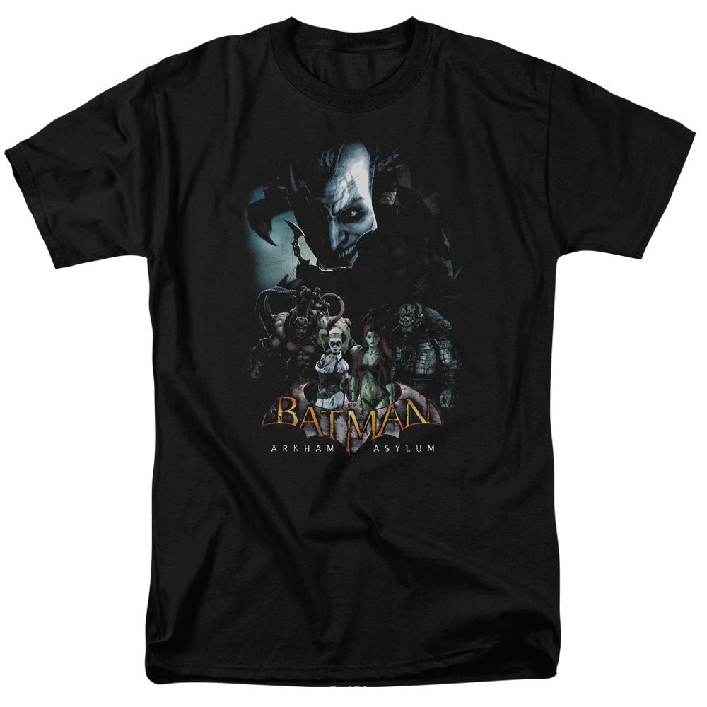 AN OFFCIALLY LICENSED BATMAN AA FIVE AGAINST ONE MEN'S REGULAR FIT T-SHIRT BLACK