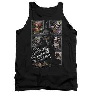 AN OFFCIALLY LICENSED BATMAN AA RUNNING THE ASYLUM ADULT UNISEX TANK TOP BLACK
