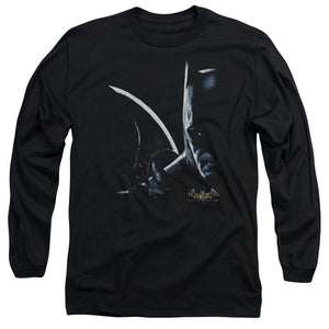 AN OFFCIALLY LICENSED BATMAN AA ARKHAM BATMAN MEN'S LONG SLEEVE T-SHIRT BLACK