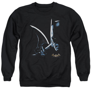 AN OFFCIALLY LICENSED BATMAN AA ARKHAM BATMAN ADULT UNISEX CREWNECK SWEATSHIRT BLACK
