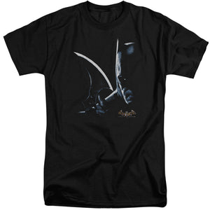 AN OFFCIALLY LICENSED BATMAN AA ARKHAM BATMAN MEN'S TALL FIT T-SHIRT BLACK
