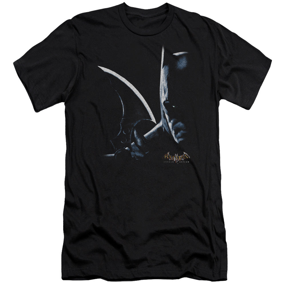 AN OFFCIALLY LICENSED BATMAN AA ARKHAM BATMAN MEN'S PREMIUM SLIM FIT T-SHIRT BLACK