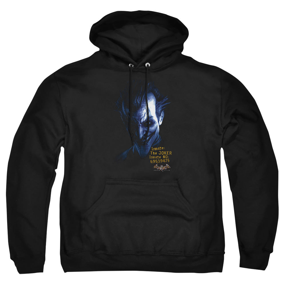 AN OFFCIALLY LICENSED BATMAN AA ARKHAM JOKER ADULT UNISEX PULLOVER HOODIE BLACK
