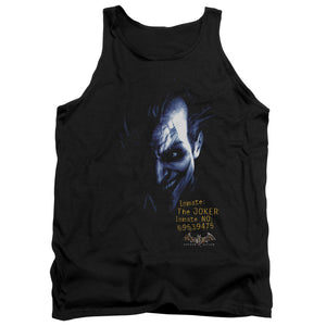 AN OFFCIALLY LICENSED BATMAN AA ARKHAM JOKER ADULT UNISEX TANK TOP BLACK