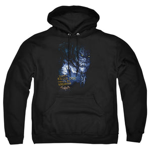 AN OFFCIALLY LICENSED BATMAN AA ARKHAM KILLER CROC ADULT UNISEX PULLOVER HOODIE BLACK