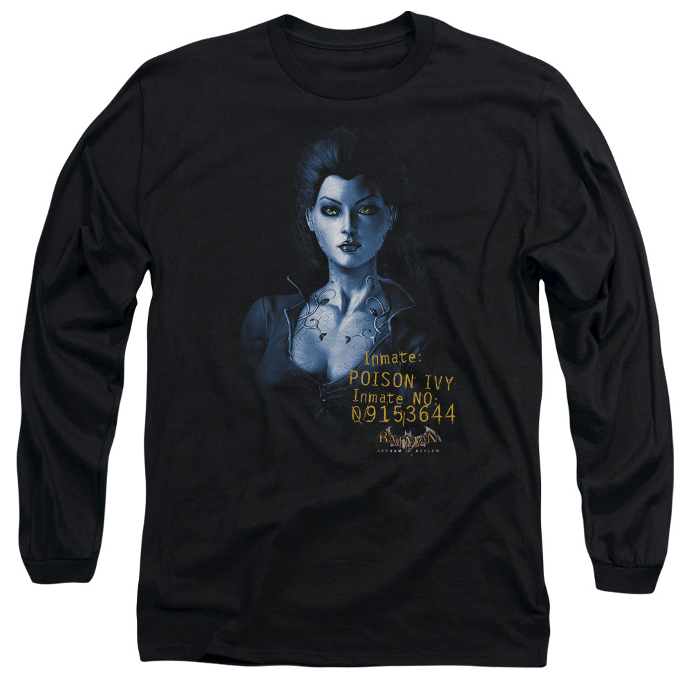 AN OFFCIALLY LICENSED BATMAN AA ARKHAM POISON IVY MEN'S LONG SLEEVE T-SHIRT BLACK