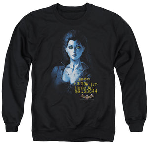 AN OFFCIALLY LICENSED BATMAN AA ARKHAM POISON IVY ADULT UNISEX CREWNECK SWEATSHIRT BLACK