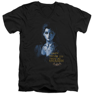 AN OFFCIALLY LICENSED BATMAN AA ARKHAM POISON IVY MEN'S V-NECK T-SHIRT BLACK