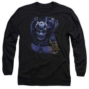 AN OFFCIALLY LICENSED BATMAN AA ARKHAM BANE MEN'S LONG SLEEVE T-SHIRT BLACK