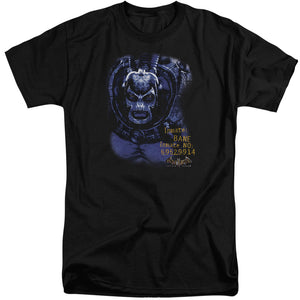AN OFFCIALLY LICENSED BATMAN AA ARKHAM BANE MEN'S TALL FIT T-SHIRT BLACK