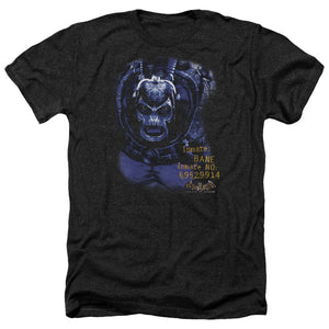 AN OFFCIALLY LICENSED BATMAN AA ARKHAM BANE MEN'S HEATHER T-SHIRT CHARCOAL