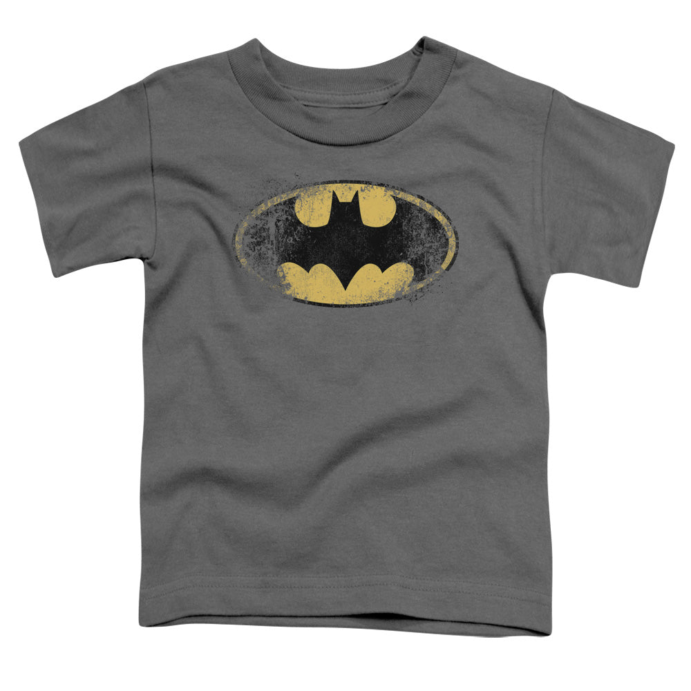Batman Destroyed Logo Licensed Toddler T-Shirt LG