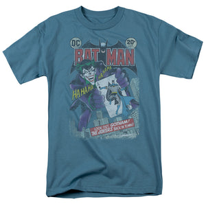 AN OFFCIALLY LICENSED BATMAN #251 DISTRESSED MEN'S REGULAR FIT T-SHIRT SLATE