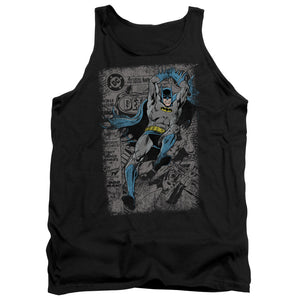 AN OFFCIALLY LICENSED BATMAN DETECTIVE #487 DISTRESS ADULT UNISEX TANK TOP BLACK