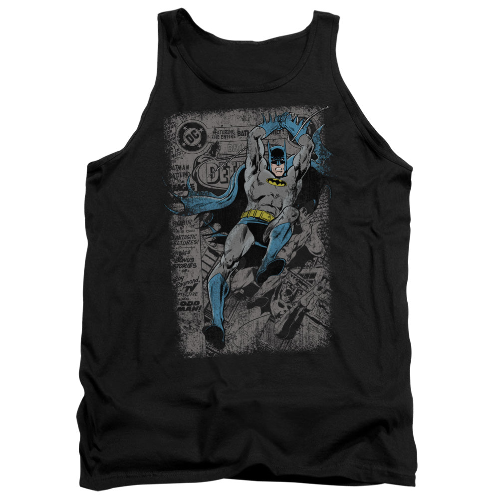 AN OFFCIALLY LICENSED BATMAN DETECTIVE #487 DISTRESS ADULT UNISEX TANK TOP BLACK
