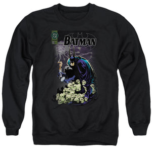 AN OFFCIALLY LICENSED BATMAN COVER #516 ADULT UNISEX CREWNECK SWEATSHIRT BLACK