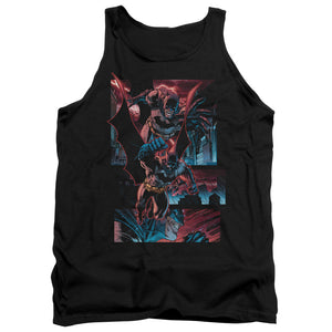 AN OFFCIALLY LICENSED BATMAN DARK KNIGHT PANELS ADULT UNISEX TANK TOP BLACK