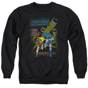 AN OFFCIALLY LICENSED BATMAN DYNAMIC DUO ADULT UNISEX CREWNECK SWEATSHIRT BLACK