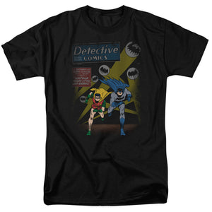 AN OFFCIALLY LICENSED BATMAN DYNAMIC DUO MEN'S REGULAR FIT T-SHIRT BLACK